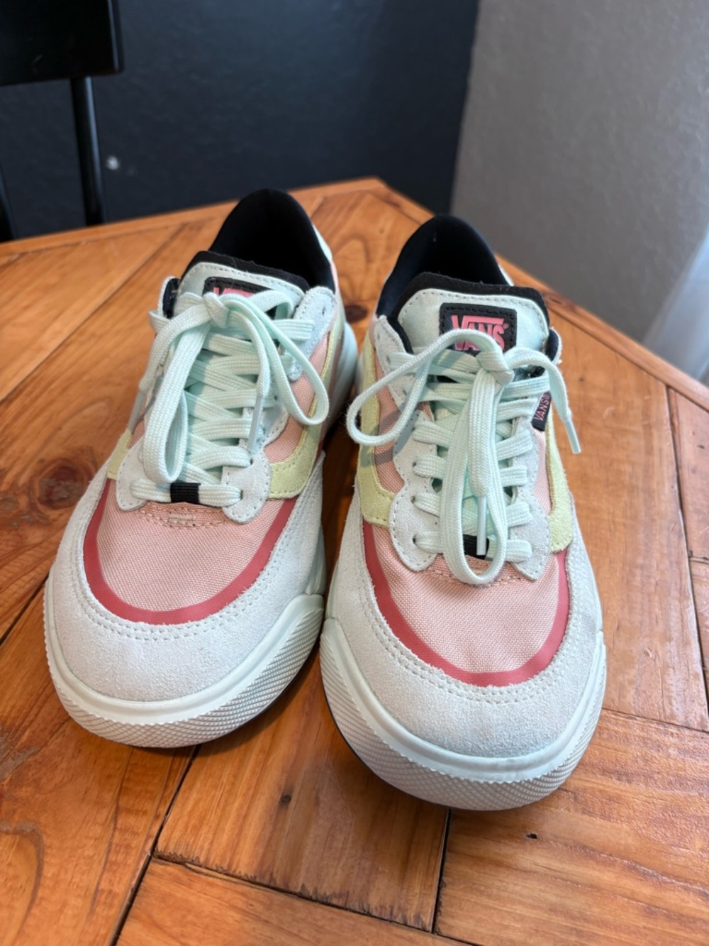 Vans Ultrarange Pastel Pink, Mint & lime Low-Top Sneakers 8.5 Womans